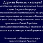 Престольный праздник св. вмч. и целителя Пантелеимона в Богородицерождественском храме с. Виленки